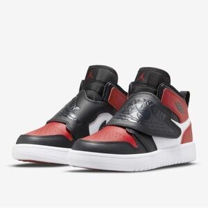 Air Jordan 1 TD Black/Red/White (Bred) Kids Size 2Y